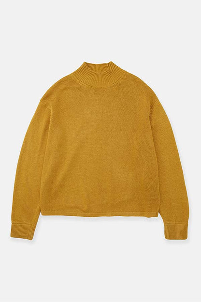 Stonewashed silk turtleneck sweater