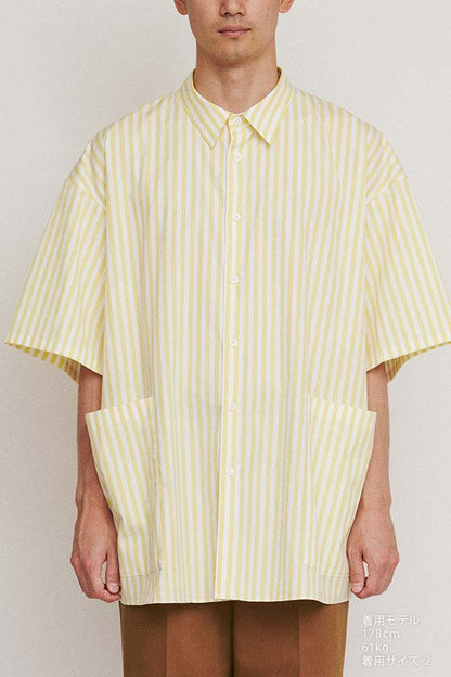 Side pocket S/S shirt① stripe