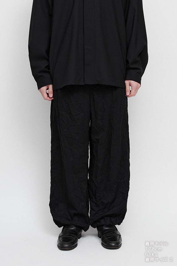 Wide lounge pants (crease finish)