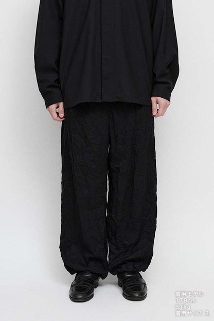 Wide lounge pants (crease finish)