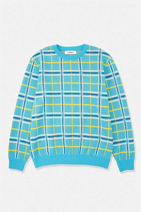 Knit&Sewn Check Sweater