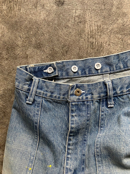 Distressed painter jeans