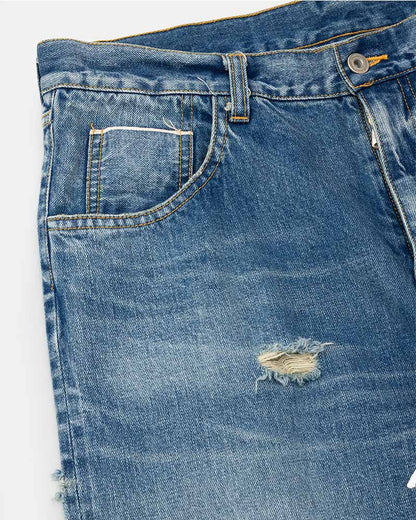 Distressed jeans
