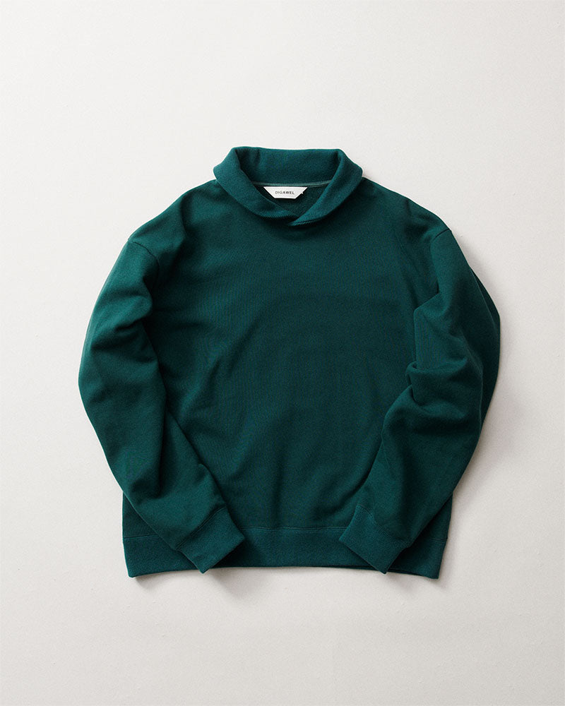 Shawl collar sweat-shirt