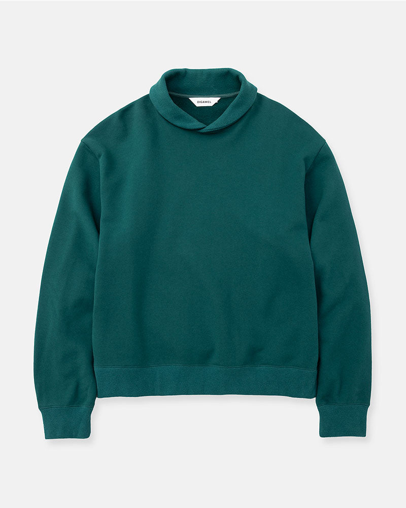 Shawl collar sweat-shirt