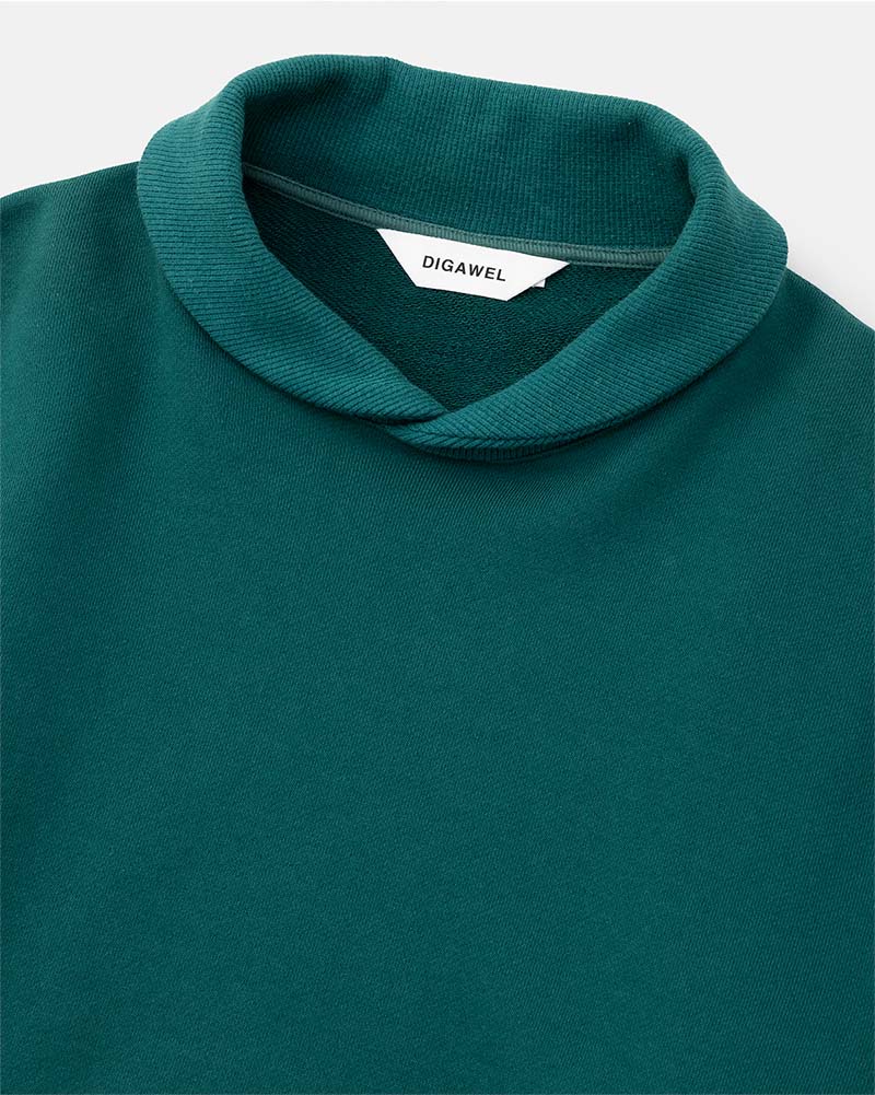 Shawl collar sweat-shirt