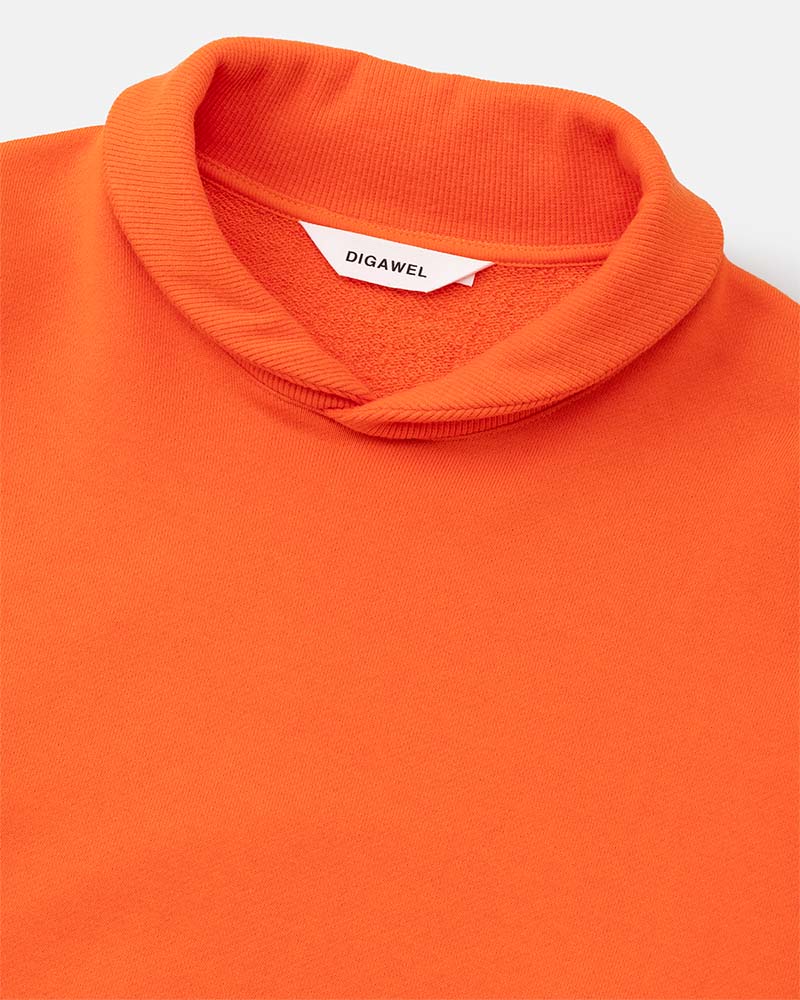 Shawl collar sweat-shirt