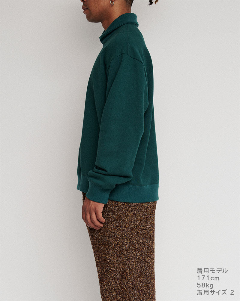 Shawl collar sweat-shirt