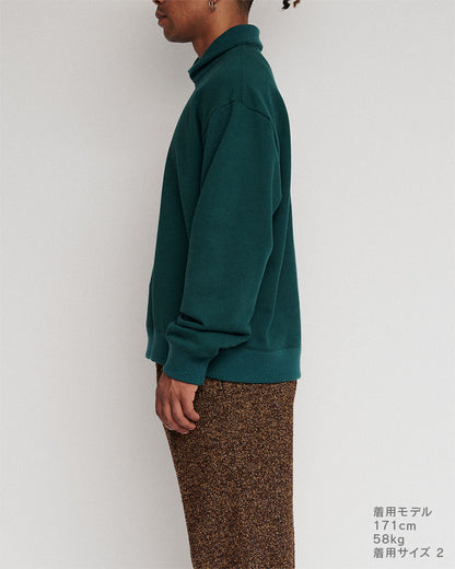 Shawl collar sweat-shirt