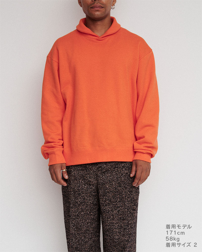 Shawl collar sweat-shirt