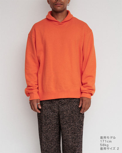 Shawl collar sweat-shirt