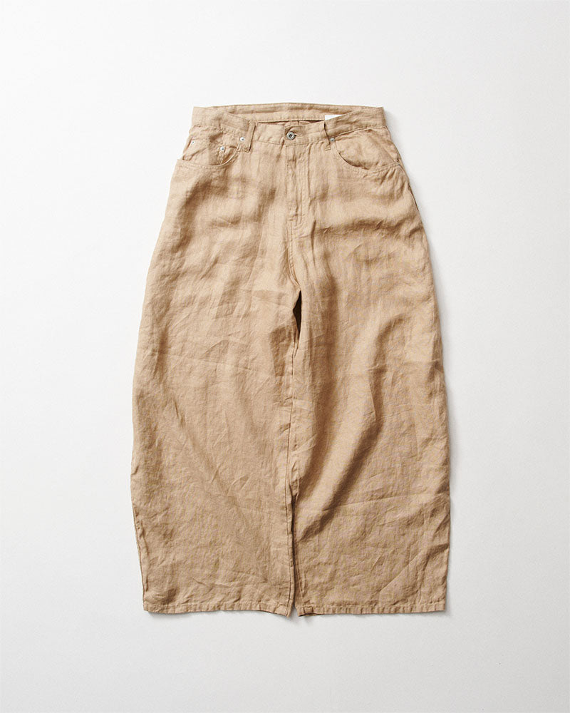 Puckering wide pants