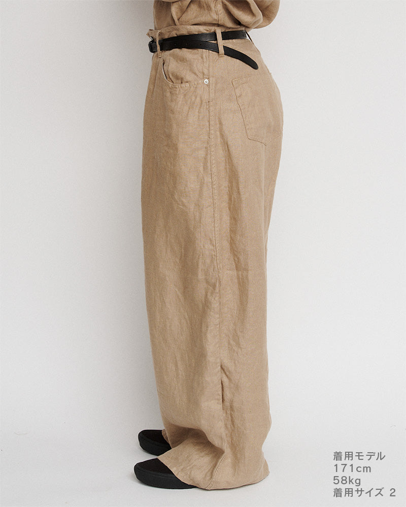 Puckering wide pants