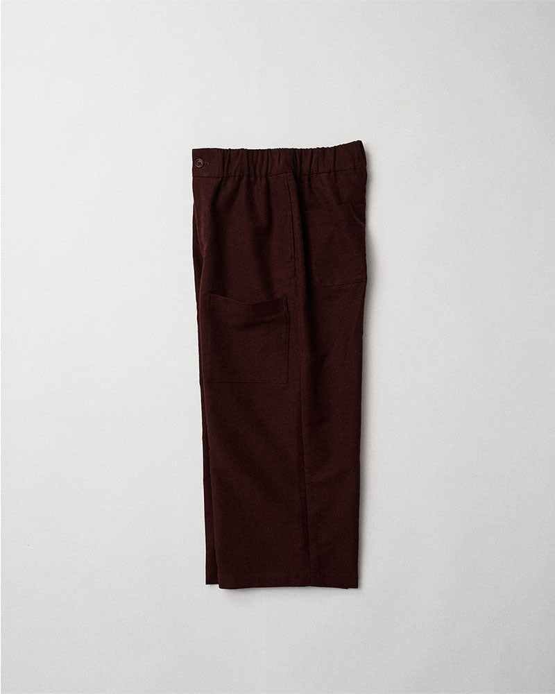 Cropped wide pants
