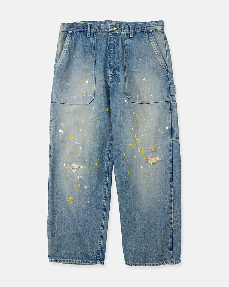 Distressed painter jeans