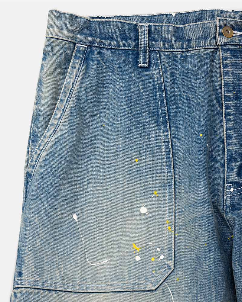 Distressed painter jeans