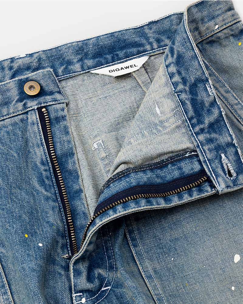 Distressed painter jeans