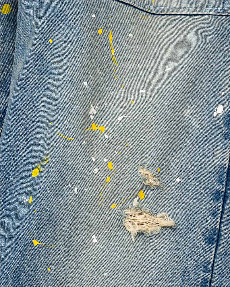 Distressed painter jeans