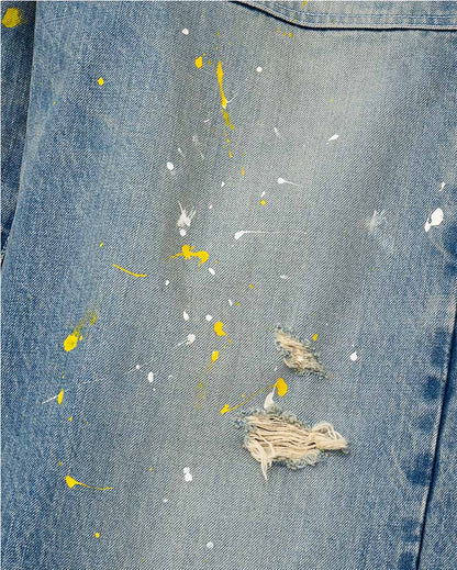 Distressed painter jeans