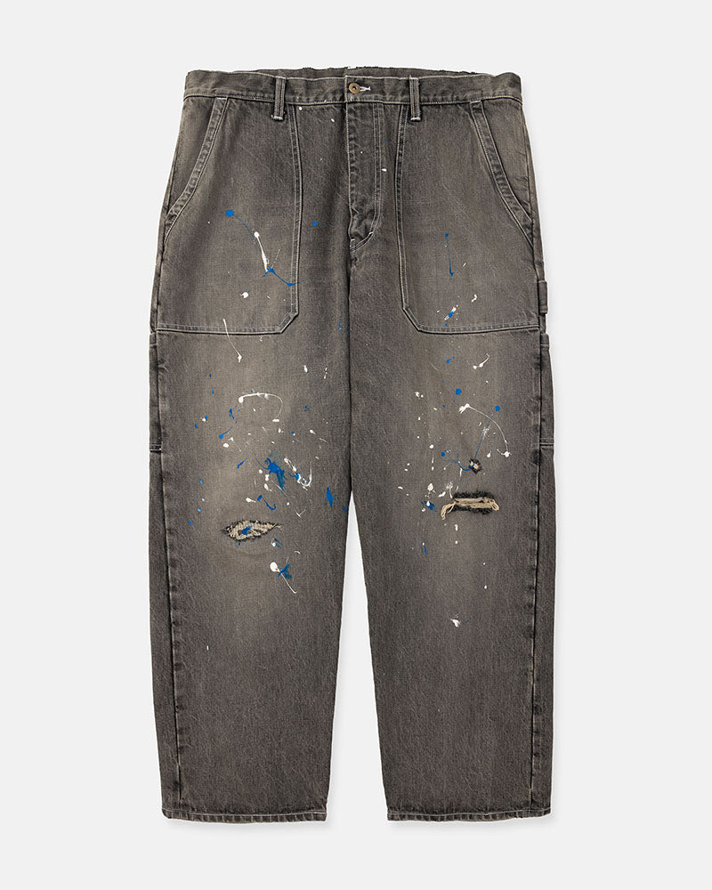 Distressed painter jeans