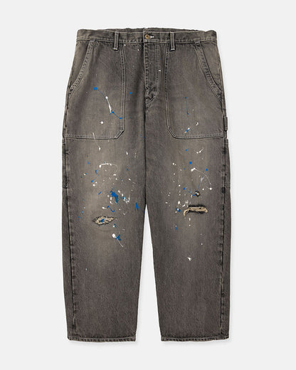 Distressed painter jeans