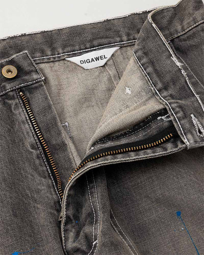 Distressed painter jeans