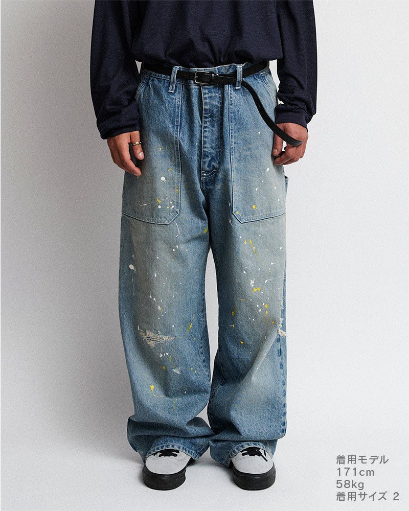 Distressed painter jeans