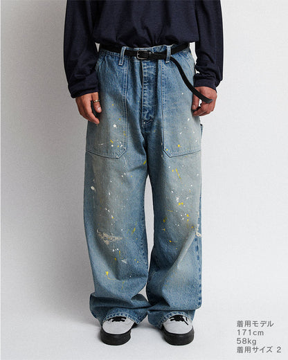 Distressed painter jeans