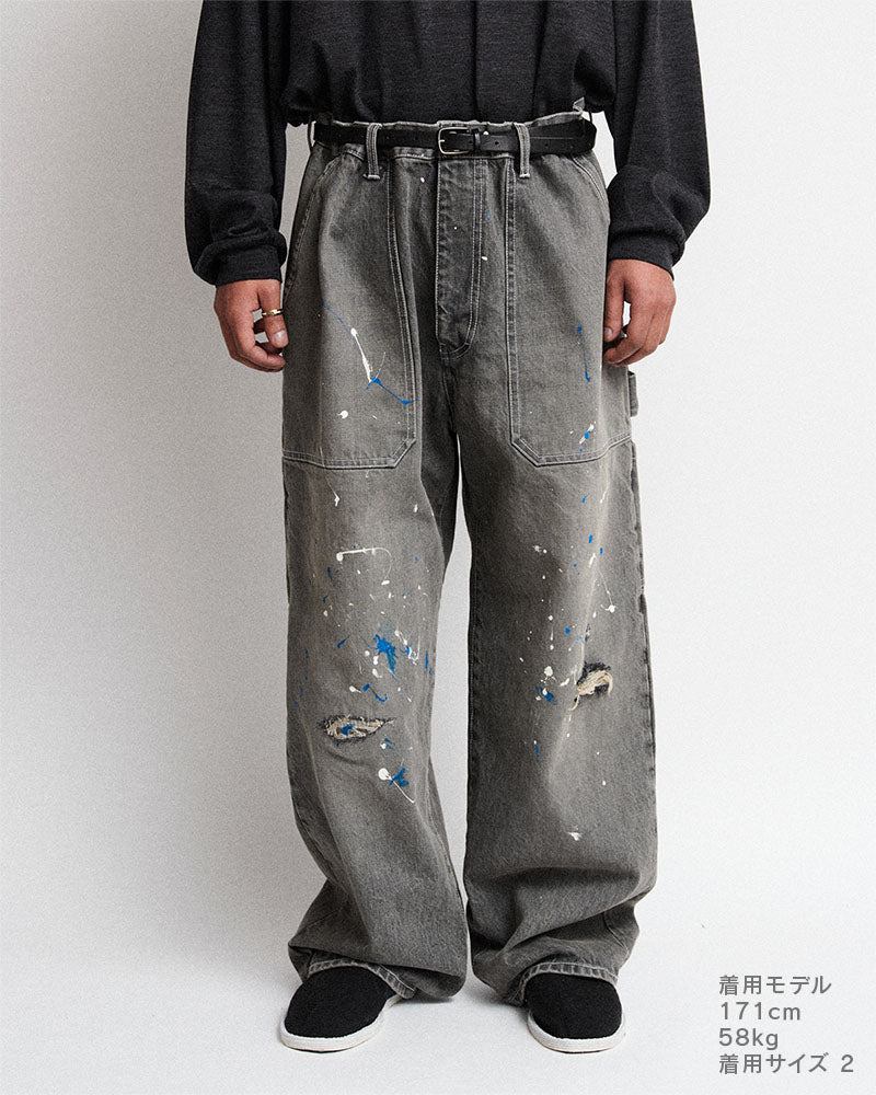 Distressed painter jeans