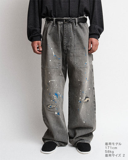 Distressed painter jeans