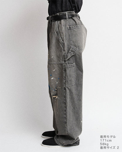 Distressed painter jeans