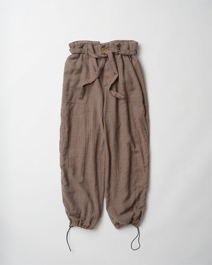 Puckering high-waisted pants