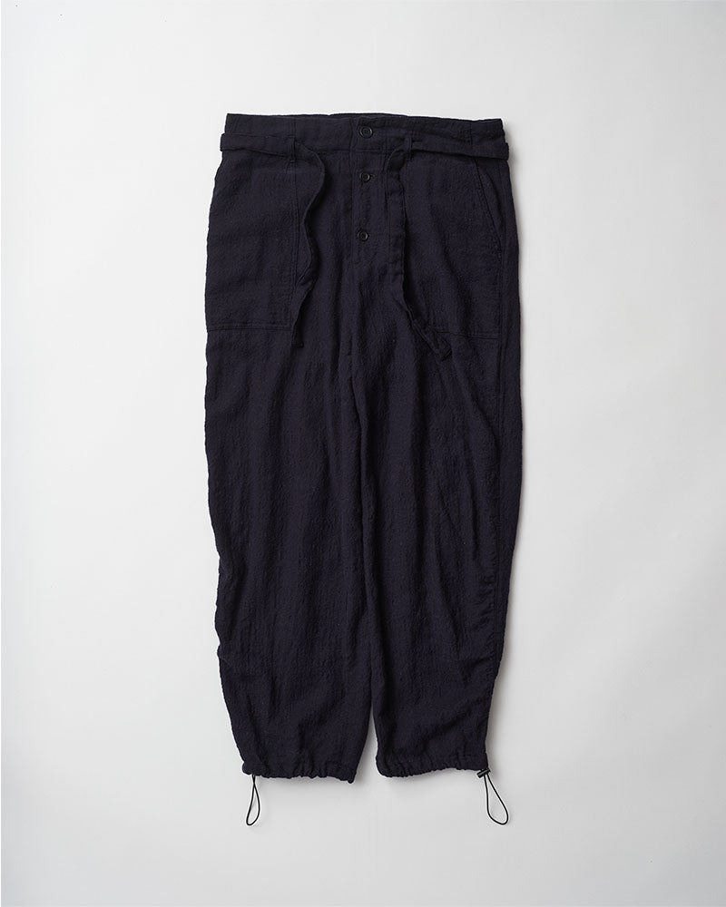 Puckering high-waisted pants