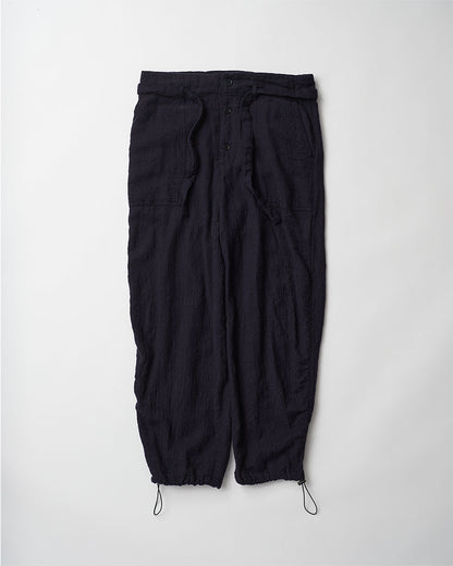 Puckering high-waisted pants
