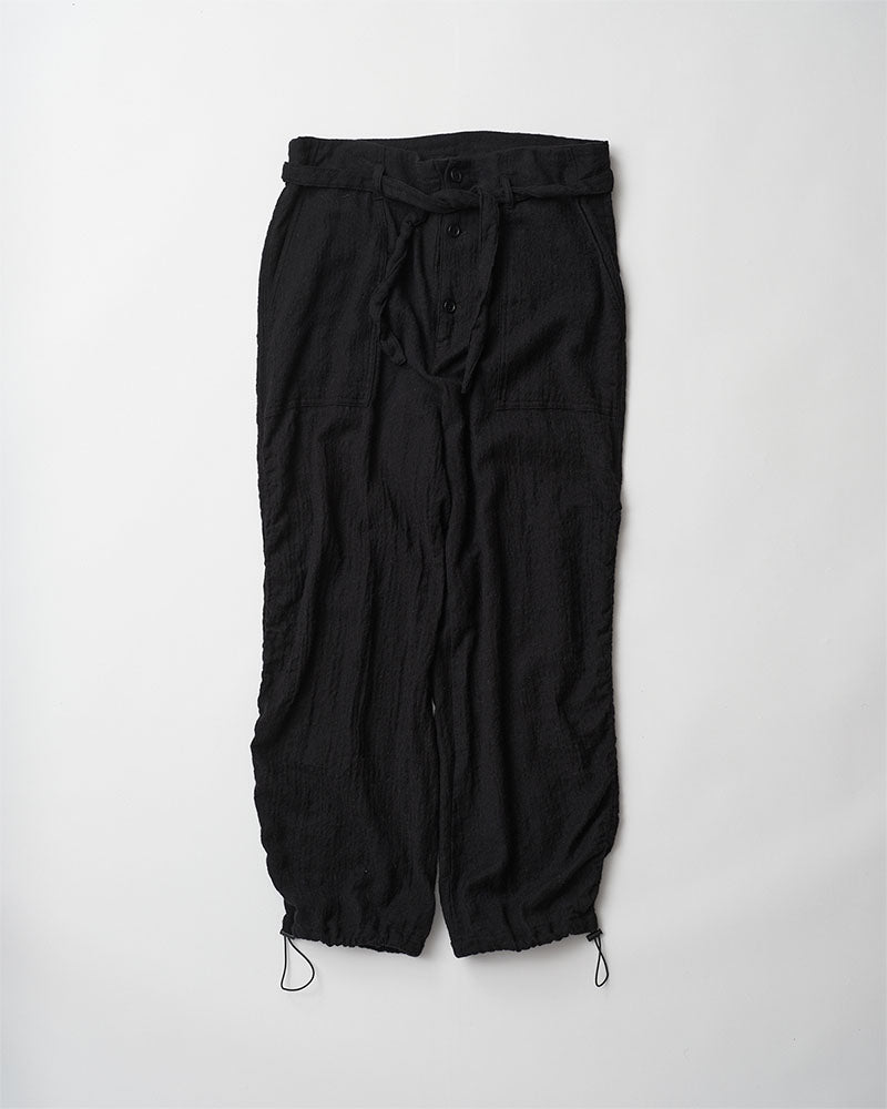 Puckering high-waisted pants
