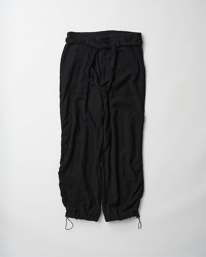 Puckering high-waisted pants