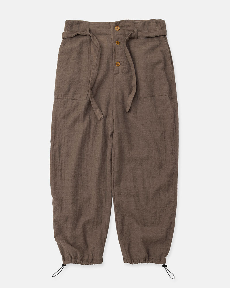 Puckering high-waisted pants