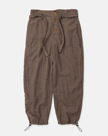 Puckering high-waisted pants