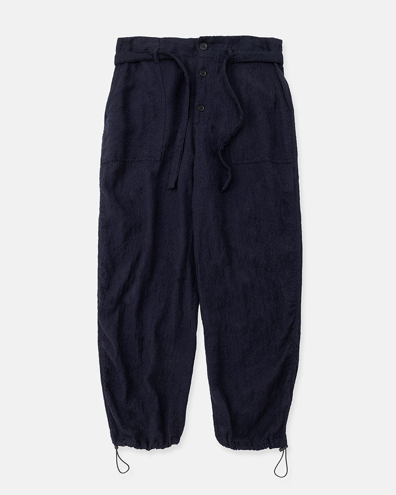 Puckering high-waisted pants