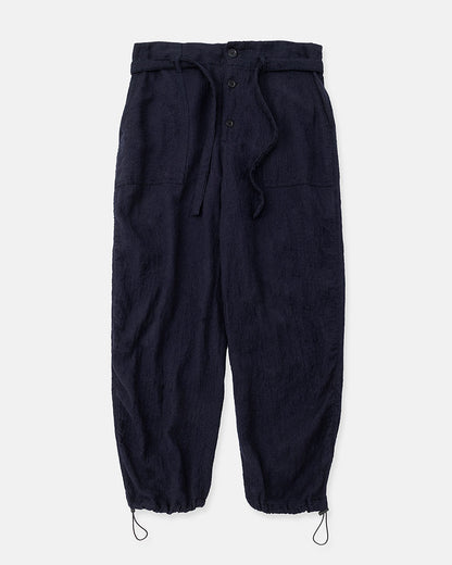 Puckering high-waisted pants