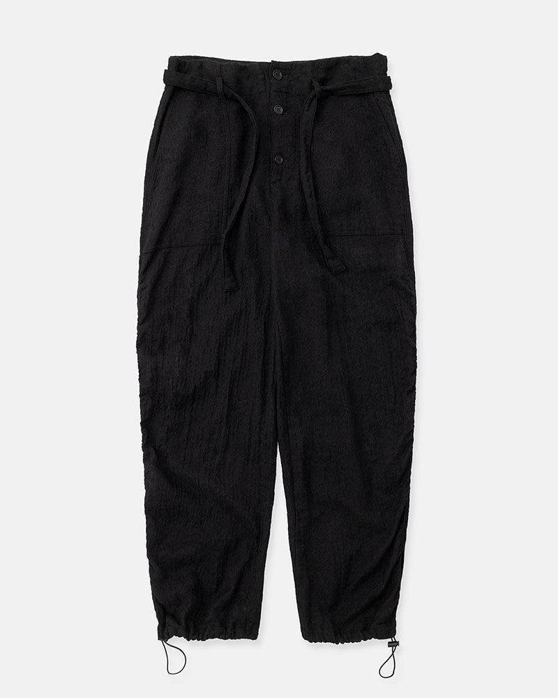 Puckering high-waisted pants