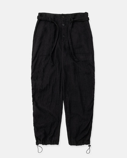 Puckering high-waisted pants