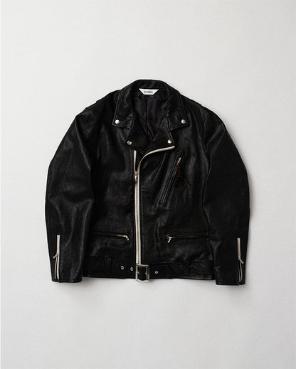 Leather biker jacket
