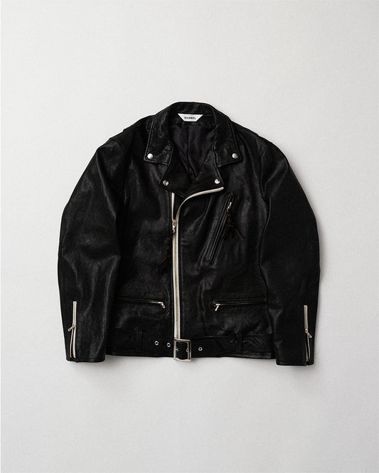 Leather biker jacket