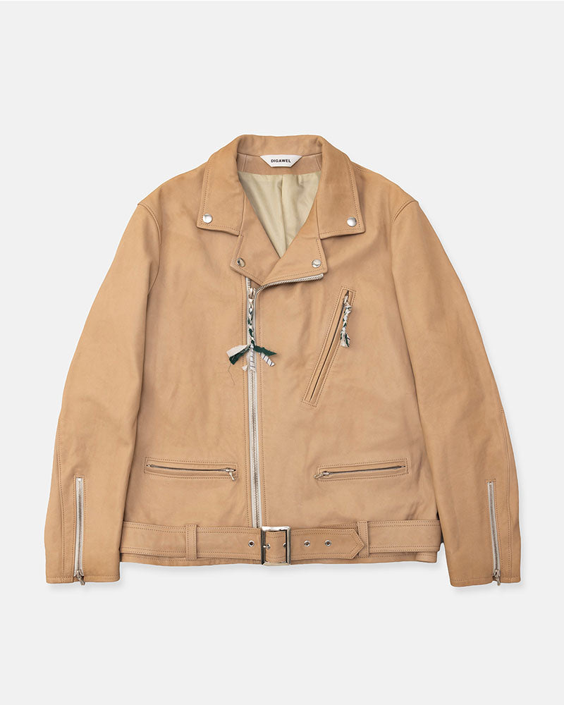 Leather biker jacket