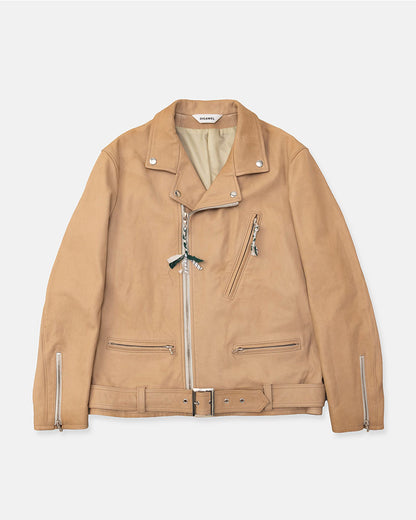 Leather biker jacket