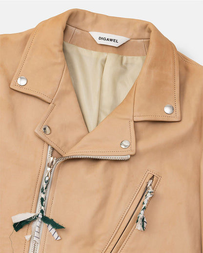 Leather biker jacket