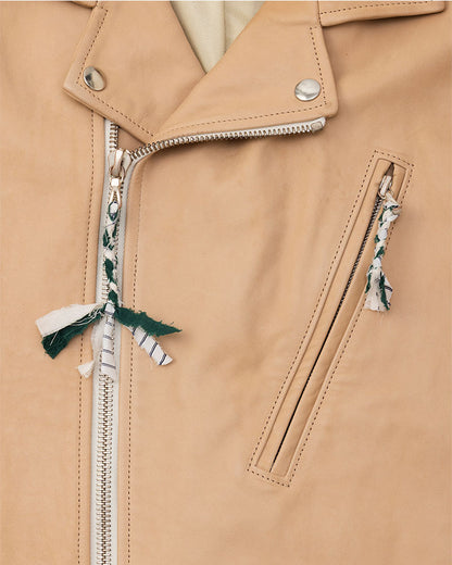 Leather biker jacket