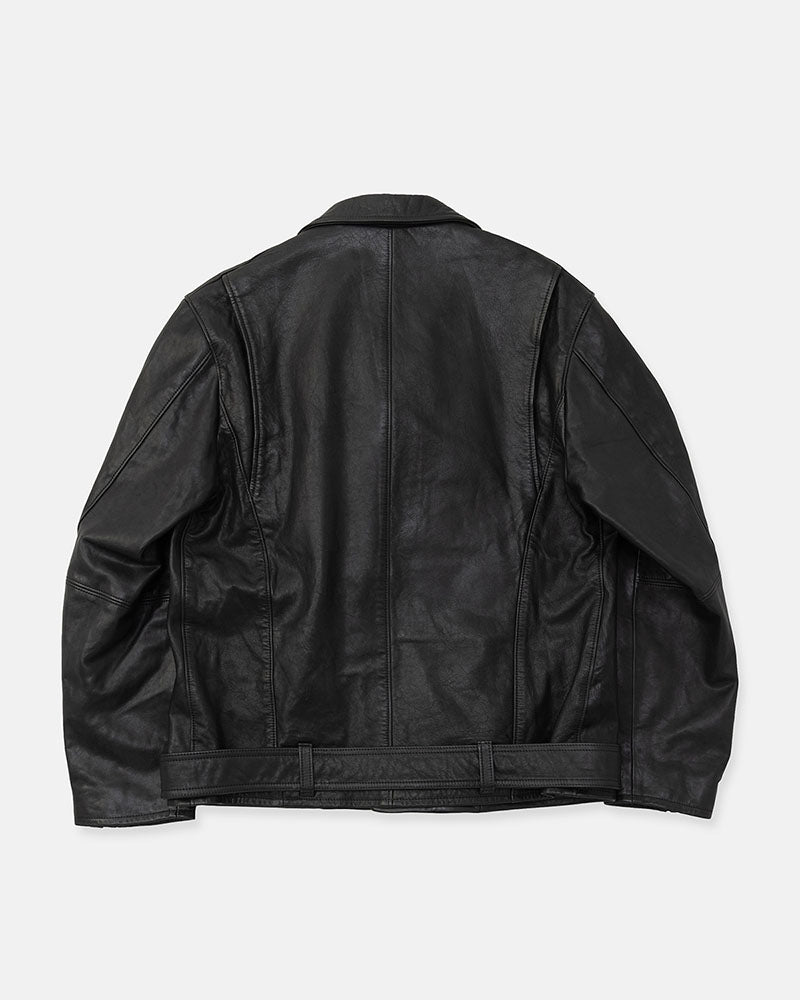 Leather biker jacket