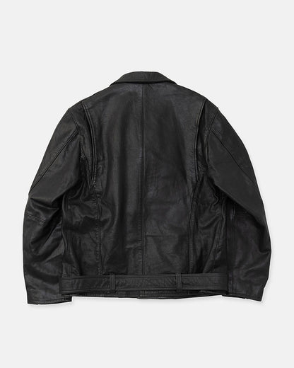 Leather biker jacket